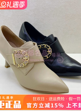 正品KISS CAT/接吻猫女鞋2025春新款细跟尖头高跟单鞋KA65119-10