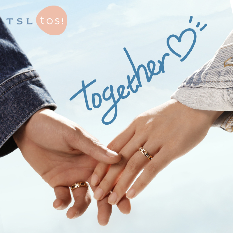 TSL谢瑞麟 TOSI APT系列心声情侣S925银情侣对戒吊坠SY219-SY220