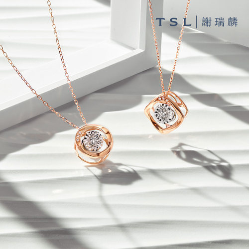 TSL谢瑞麟TOSI舞动系列钻石项链