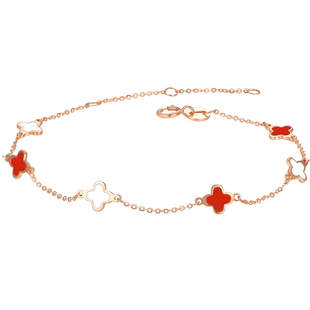 情人节TSL谢瑞麟幸运守护系列18K金手链珐琅63861-63869