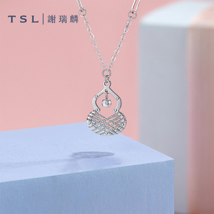 TSL谢瑞麟铂金时尚 BF518 系列铂金项链pt950葫芦项链女士新品