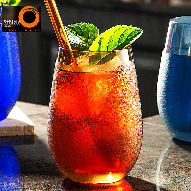 德国进口stolzle水晶玻璃轻奢彩色水杯果汁杯茶杯啤酒杯饮品杯子