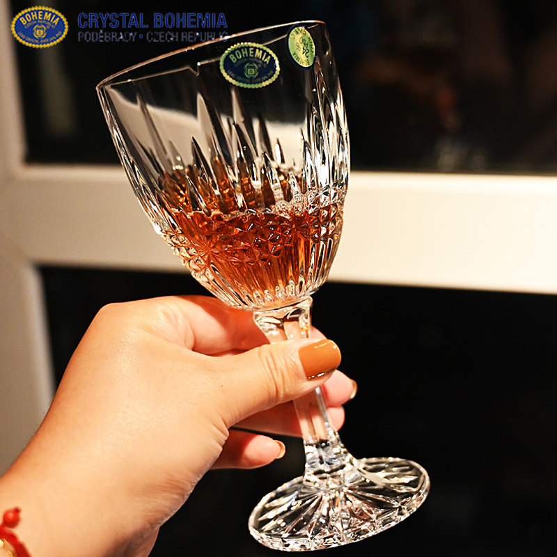 捷克BOHEMIA进口水晶玻璃葡萄酒杯高脚酒杯红酒杯气泡杯香槟杯子