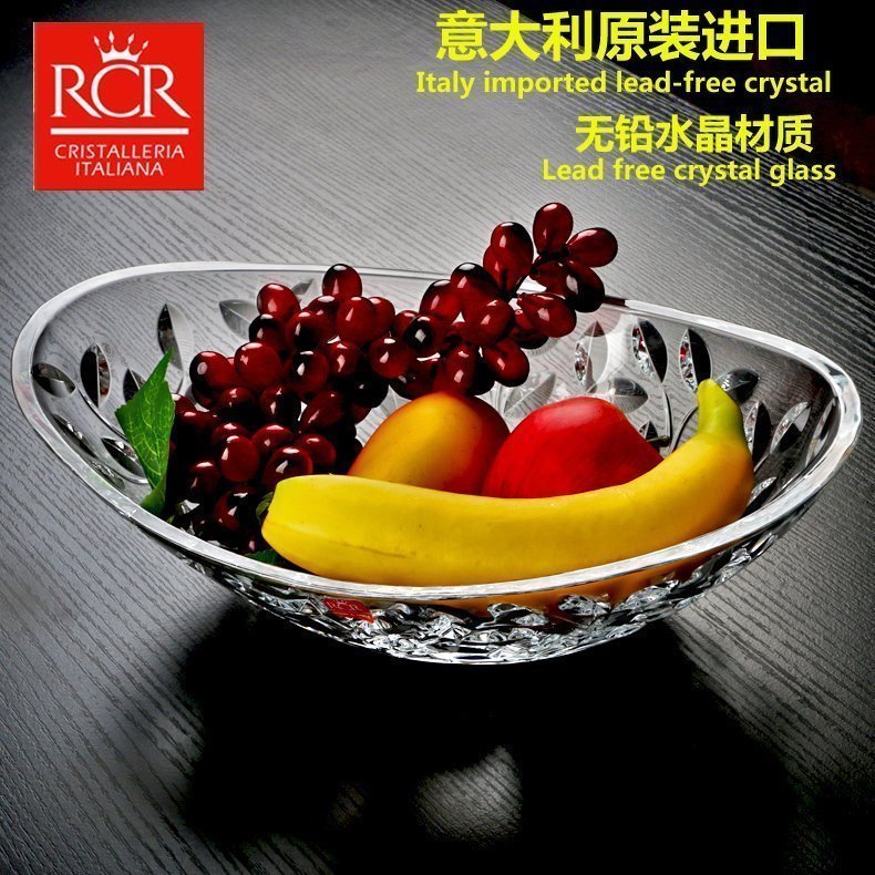 rcr意大利进口客厅玻璃果盆