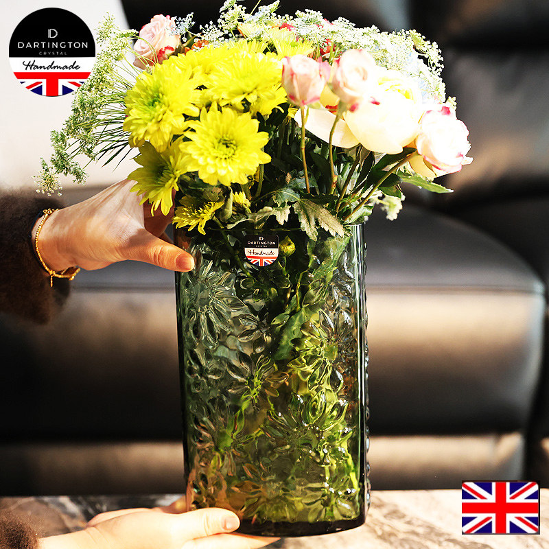 英国DARTINGTON进口水晶玻璃花瓶欧式手工高档送礼插花瓶水养花瓶,家居饰品,花瓶,淘宝优惠券,粉丝福利购,淘宝优惠卷