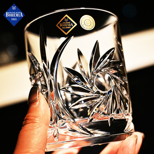 捷克BOHEMIA进口水晶玻璃家用威士忌杯啤酒杯果汁水杯对杯酒杯子