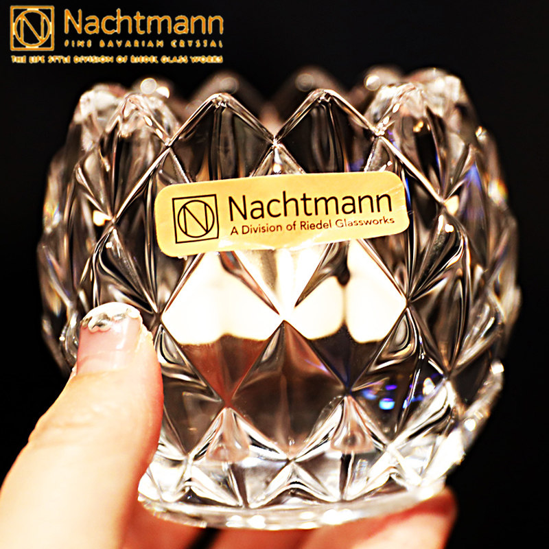 德国进口NACHTMANN水晶玻璃l欧式轻奢家用浪漫蜡烛台餐桌摆件彩盒