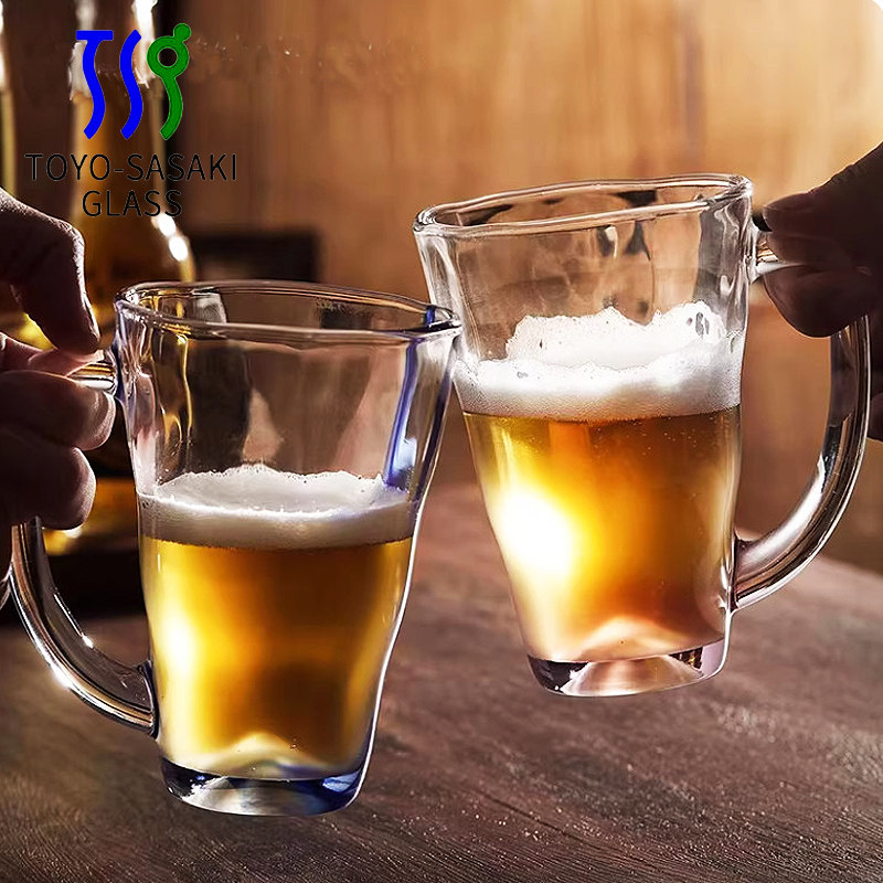 日本进口东洋佐佐木玻璃杯日式家用啤酒杯可乐饮料果汁马克奶昔杯