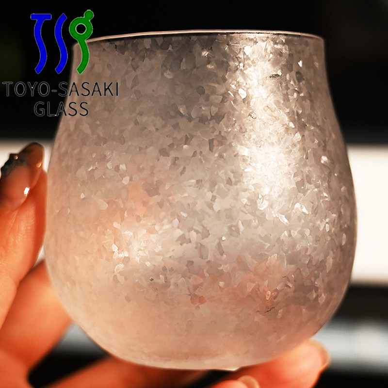 东洋佐佐木日本原装进口玻璃雪花磨砂啤酒杯果汁杯饮料可乐杯子