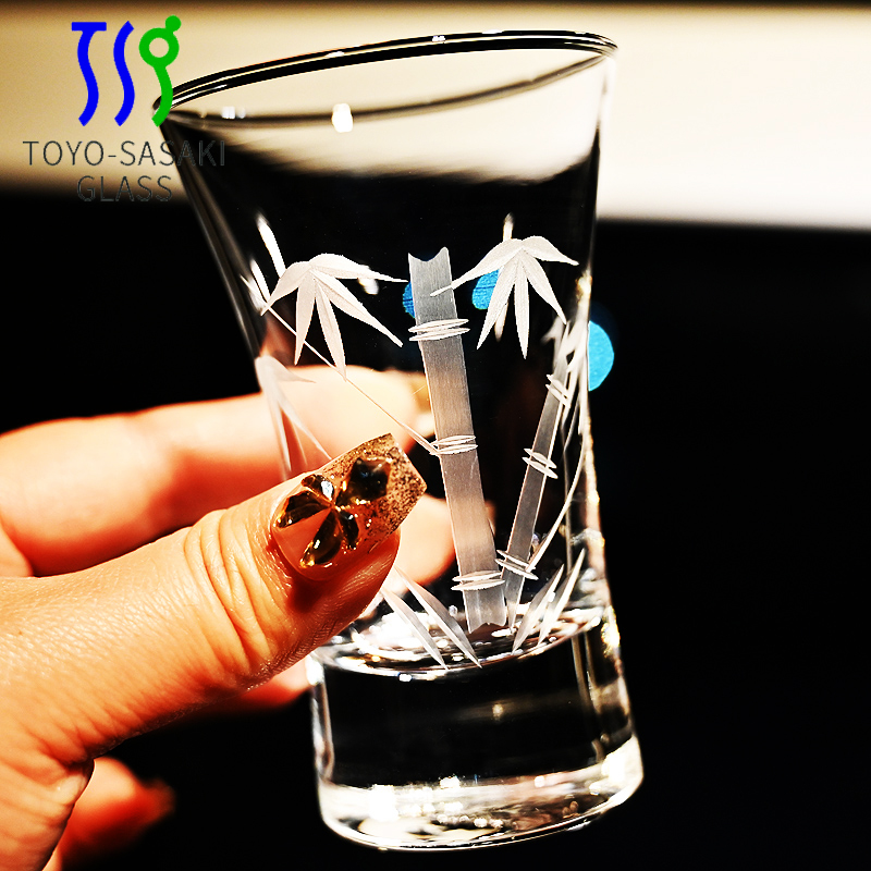 东洋佐佐木切子刻花清酒杯