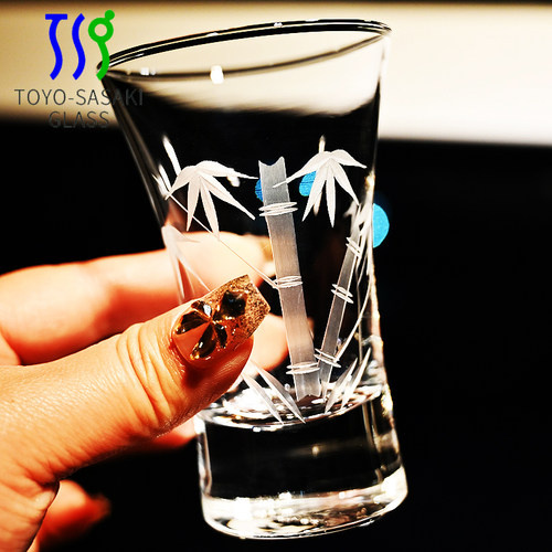 东洋佐佐木切子刻花清酒杯