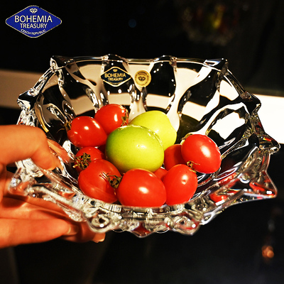 捷克进口BOHEMIA水晶玻璃水果盘
