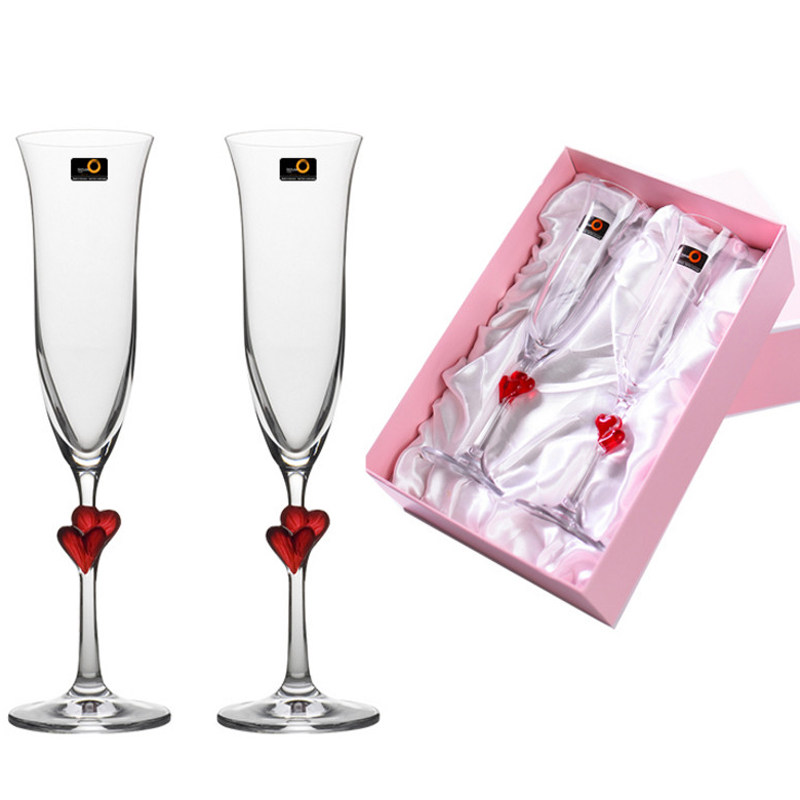 德国心形结婚情人节礼物香槟杯