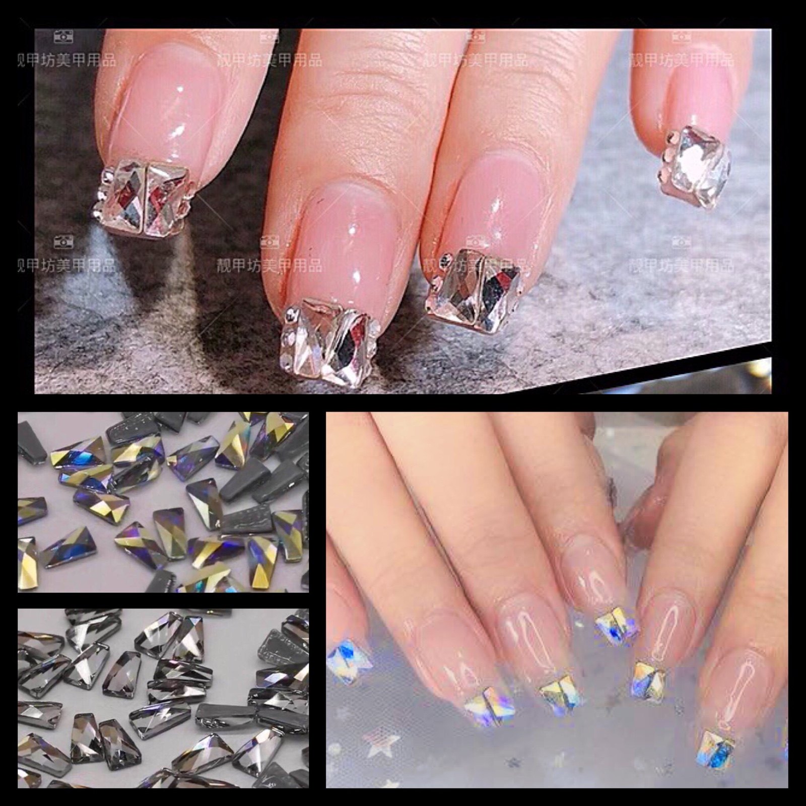 奥地利水晶平底梯形异型烫钻DIY施家贴美甲工具美甲饰品穿戴甲,彩妆/香水/美妆工具,美甲工具,淘宝优惠券,粉丝福利购,淘宝优惠卷