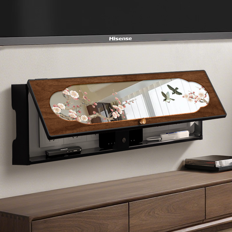 镜子无线路由器放置架wifi置物架