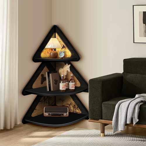 圣诞树转角柜装饰摆件墙角置物架