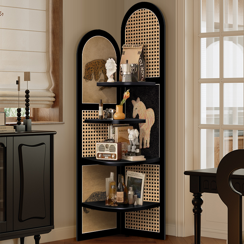 转角置物架收纳柜创意竖版床头柜