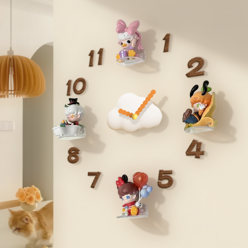 diy手办盲盒时钟挂墙手办展示架