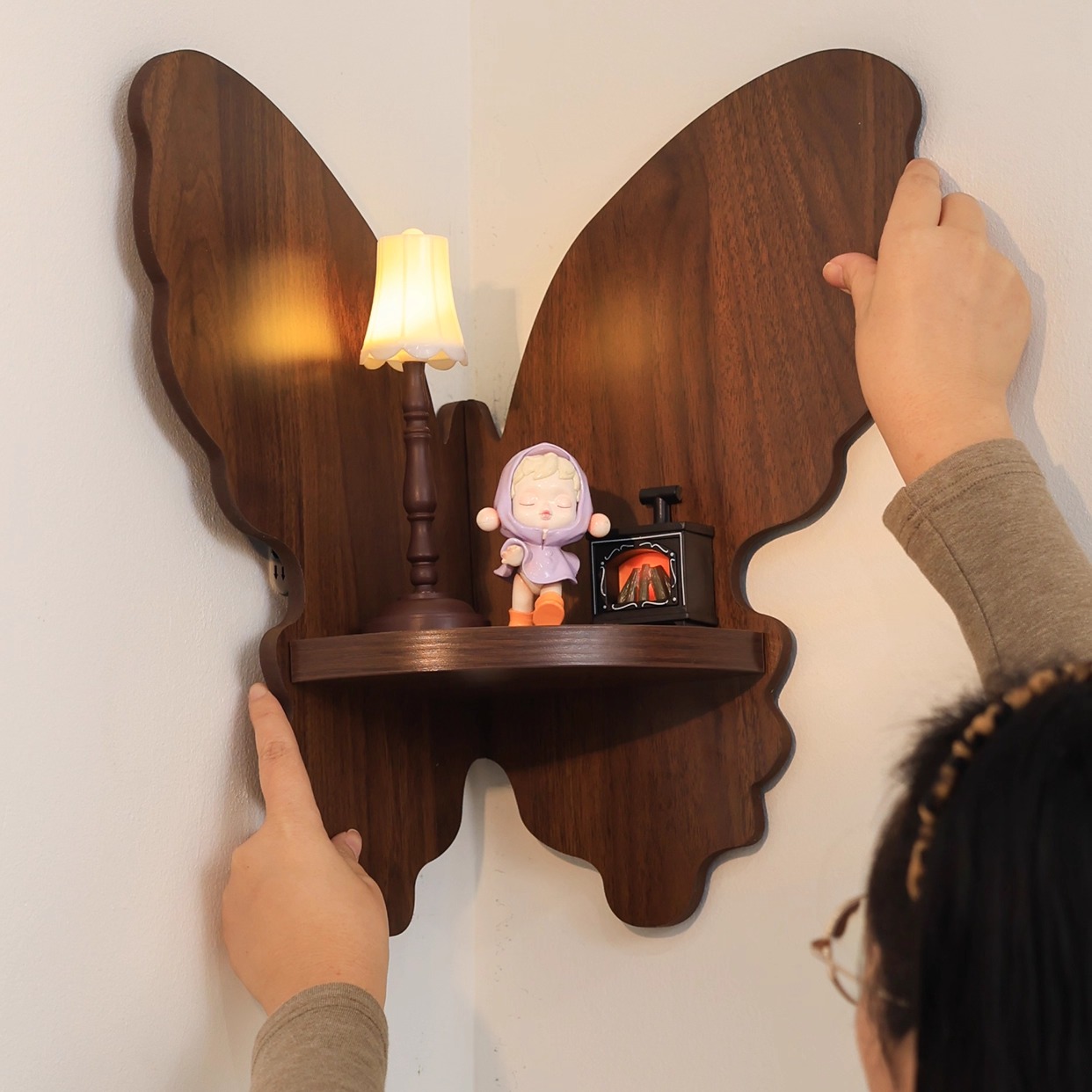 免打孔转角置物架盲盒收纳展示架