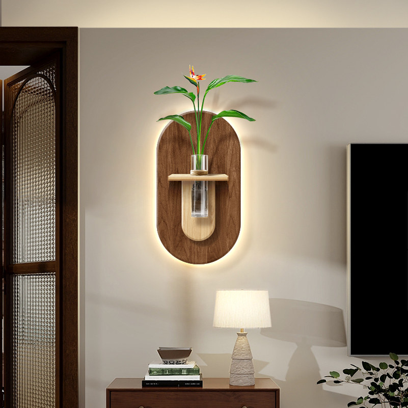 国补水培绿植置物架复古风展示架客厅发光装饰画餐厅高级感收纳架,收纳整理,整理架/置物架/收纳架,淘宝优惠券,粉丝福利购,淘宝优惠卷