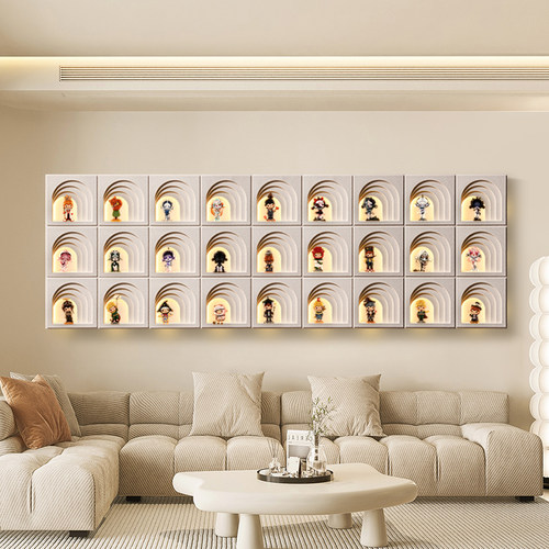 盲盒收纳展示架labubu泡泡玛特画