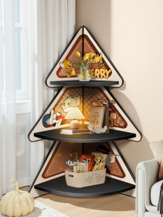 覆古转角置物架猫和老鼠落地摆件家居好物房间装饰墙角多层收纳柜