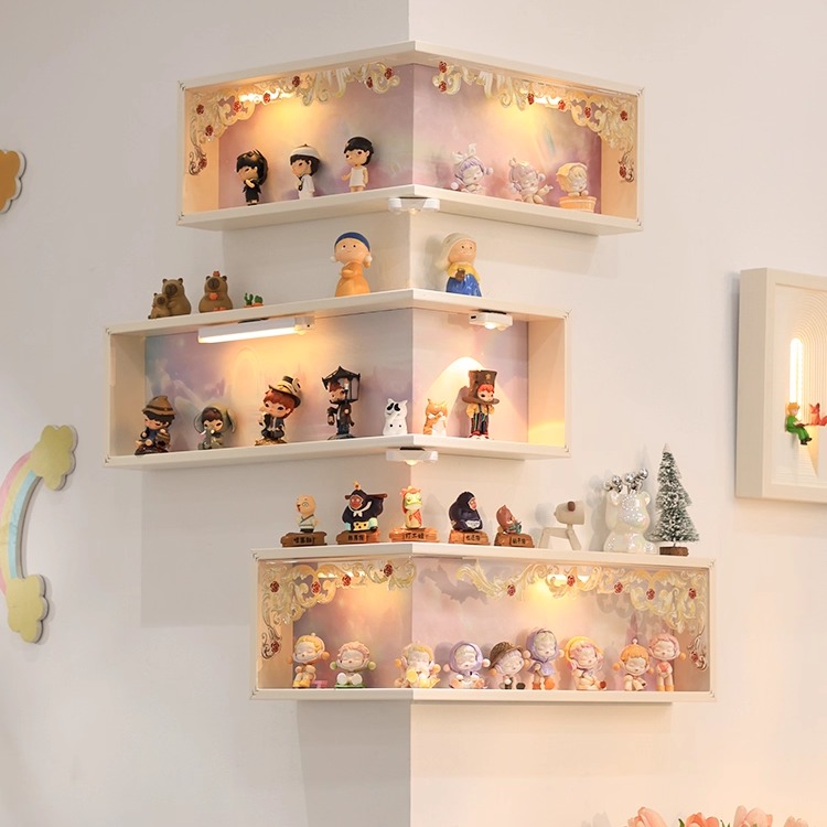 潮玩手办收纳架子挂墙组合展示架