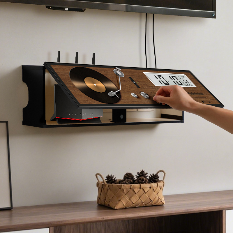 路由器放置架液晶万年历收纳盒