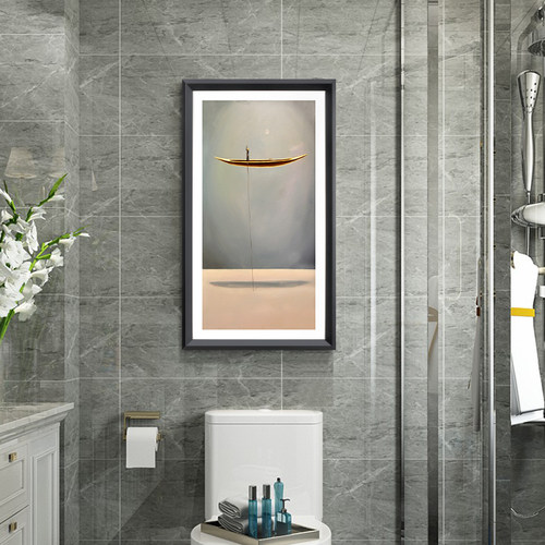 铝板真防水卫生间装饰画免打孔