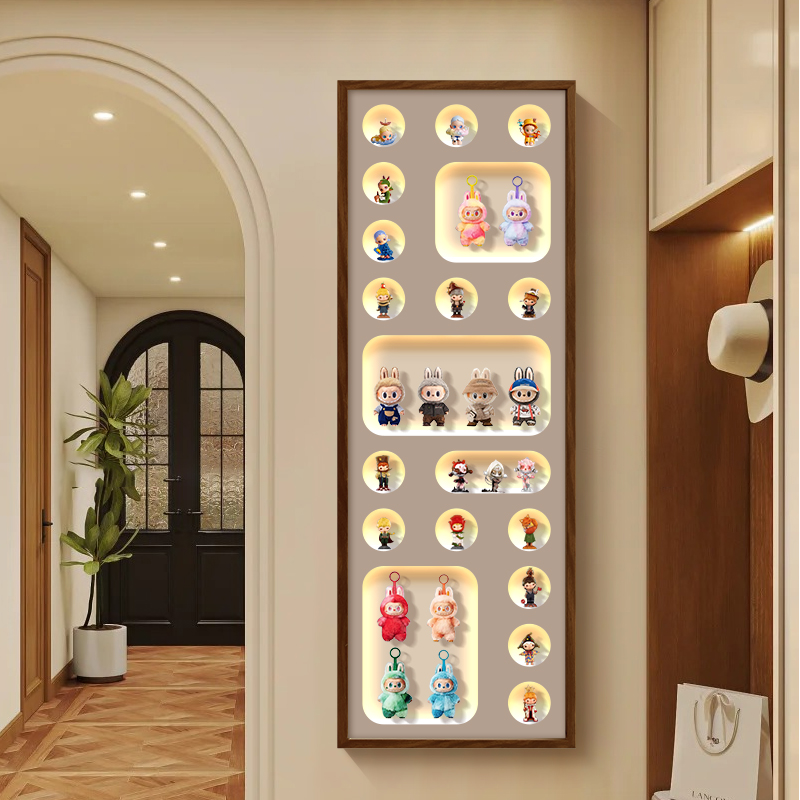 盲盒手办收纳装饰画客厅墙挂画