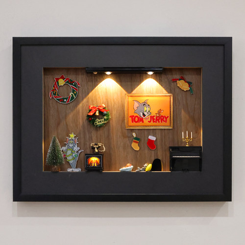 3d磁吸猫和老鼠电表箱装饰画遮丑