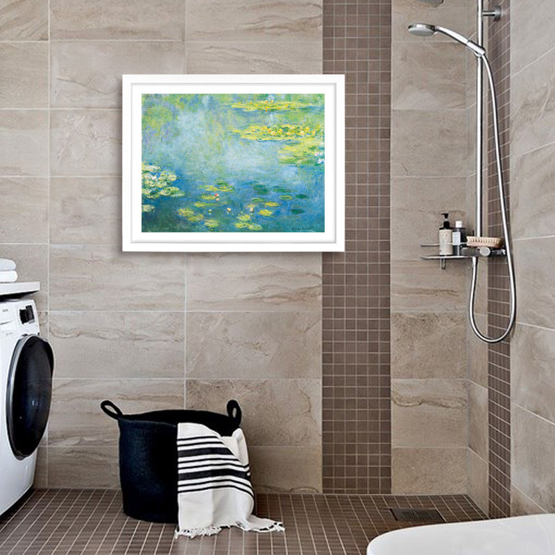 现代简约卫生间遮挡画装饰盒洗手间厕所瓷砖背景墙画免钉挂画壁画