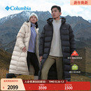 哥伦比亚户外25秋冬新品 男女拒水银点700蓬鹅绒保暖羽绒服XE5357