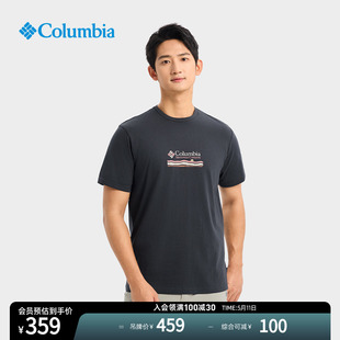 T恤AE5592 Columbia哥伦比亚户外24春夏新品 男子旅行运动圆领短袖