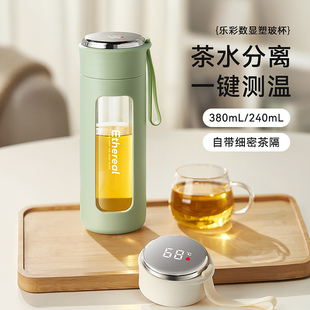 泡茶杯子 玻璃水杯女生高颜值茶水分离男便携耐高温高硼硅2025新款