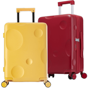 卡拉羊拉杆箱20寸登机箱女小型旅行箱万向轮24寸防刮芝士行李箱潮