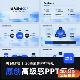ppt简洁大气高级ppt模板大厂ppt素材蓝色科技浅色作品集