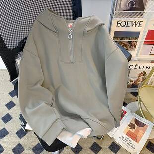 连帽卫衣大码 宽松薄款 300斤后包领假两件春秋卫衣 韩版 2024年新款