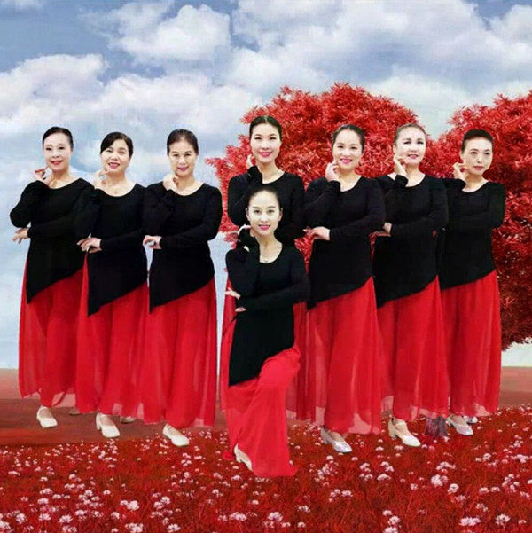 午后骄阳广场舞 形体舞长袖莫代尔瑜伽现代舞练功服雪纺阔腿裤,运动/瑜伽/健身/球迷用品,广场舞套装,淘宝优惠券,粉丝福利购,淘宝优惠卷