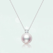 经典 母贝珍珠吊坠项链 王妃女款 单颗金珠 百搭锁骨 S925纯银
