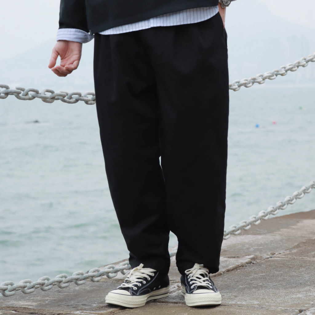 COOTIE TUCK TAPERED PANTS 日系复古松紧双褶抽绳锥形休闲裤