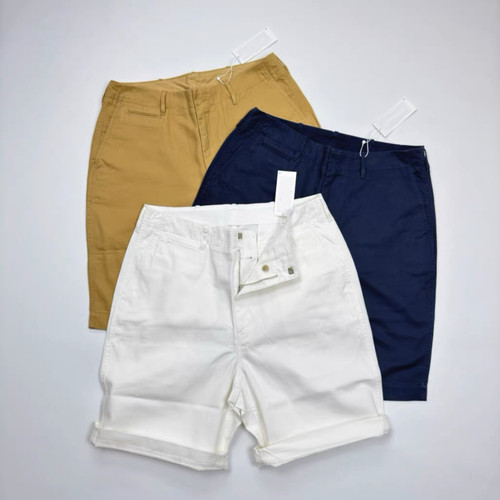 nana日系复古包芯纱Chino Shorts斜纹宽松廓形奇诺休闲短裤