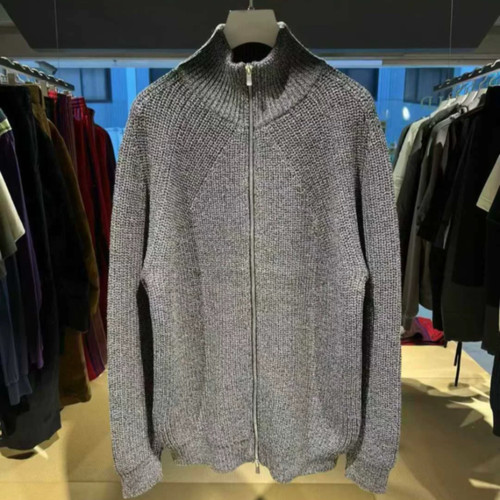 山系Baton机能秋冬棉羊毛混纺拉链针织衫Signature driver knit