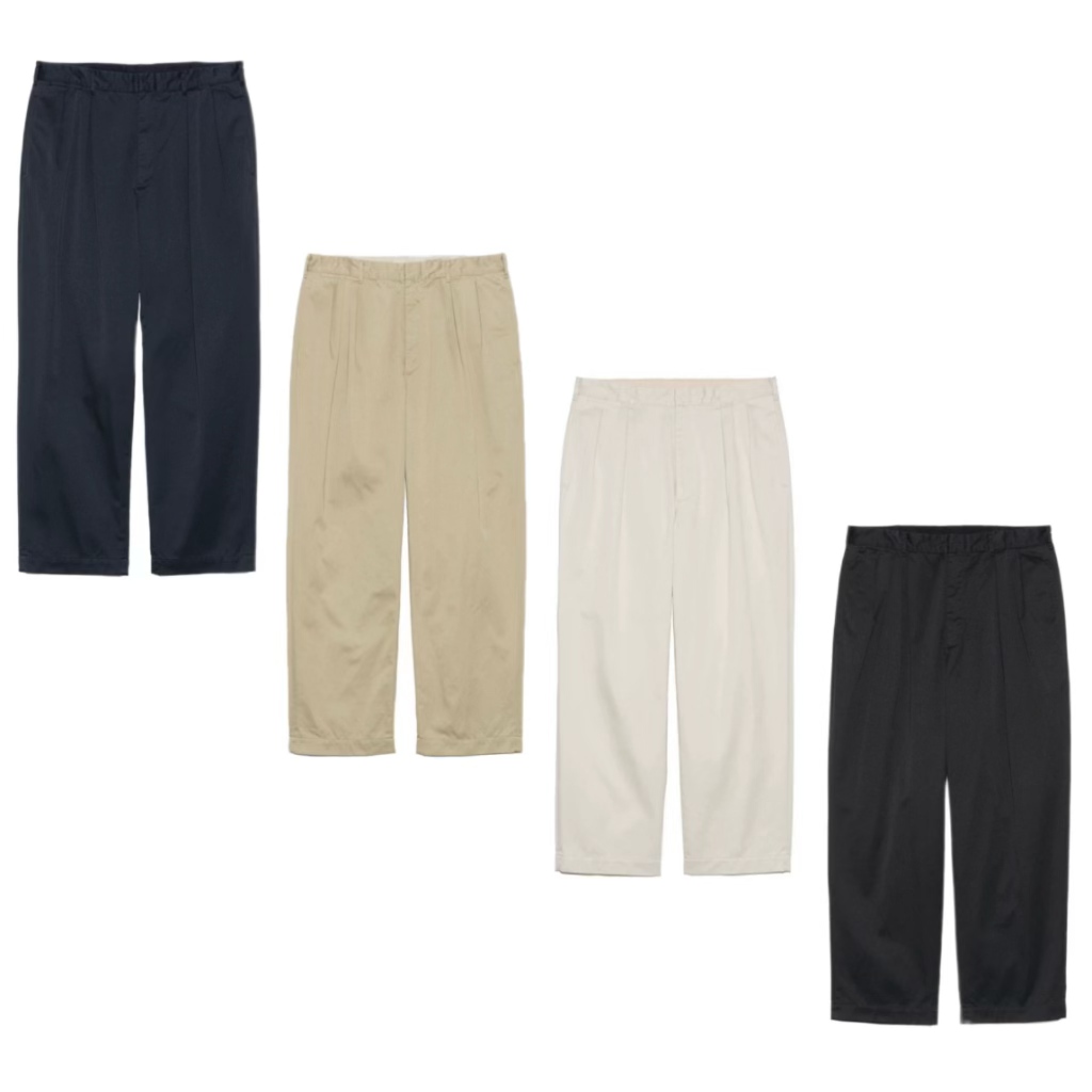 日系复古nana米卡 DOUBLE PLEAT Chino双褶宽松直筒奇诺休闲裤