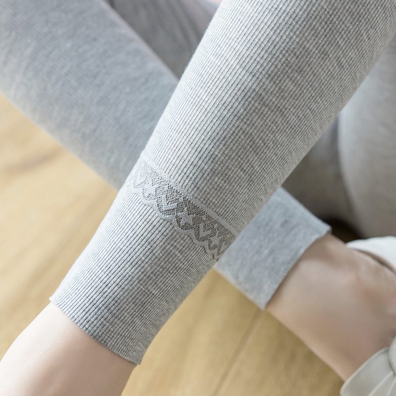 加大码灰色打底裤外穿春秋款无痕