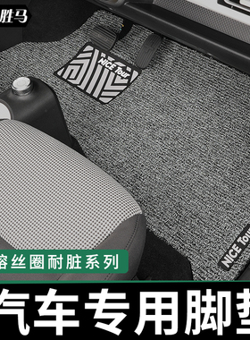 吉利熊猫mini脚垫专用骑士25款卡丁宝骏e100迷你e200五菱丝圈前排