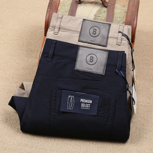 弹力裤 子斜纹全棉五袋款 休闲裤 夏季 男士 直筒薄款 长裤 2023新品 薄款