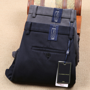 秋冬季厚款加绒加厚休闲裤男直筒修身弹力纯棉保暖加绒裤商务长裤