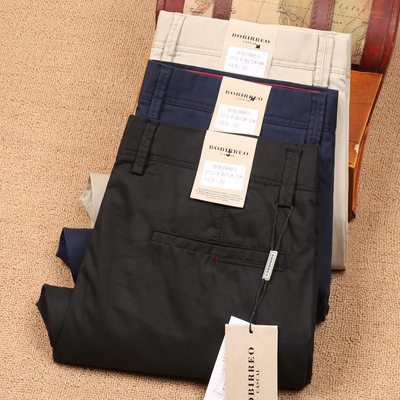 奢华天丝棉进口弹力透气商务男裤