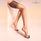珞樱纯尼龙无弹力长筒袜超薄欧美复古脚跟美腿诱惑点点定脚型7253